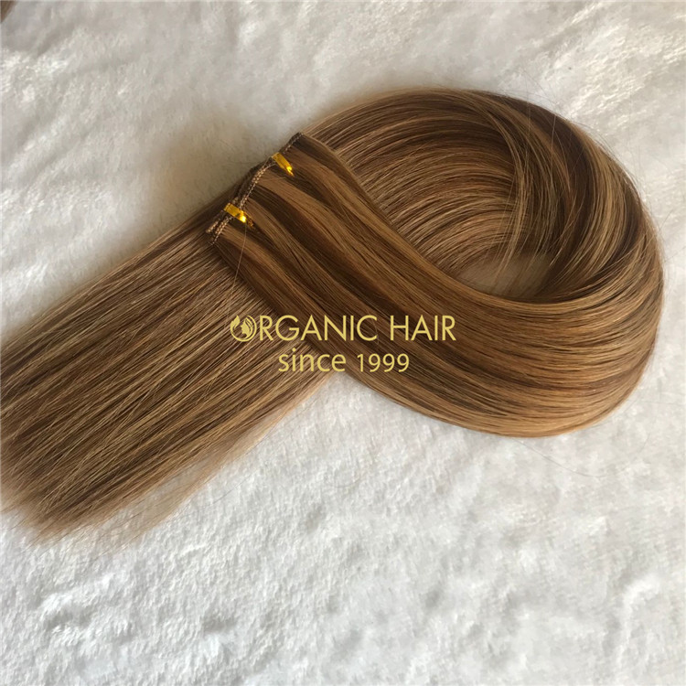 Customized piano#4/8 full cuticle hand tied wefts with affordable price A164